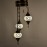 Authentic 3-Piece Ceiling Pendant Chandelier Mosaic Lamp Closed Set Helix